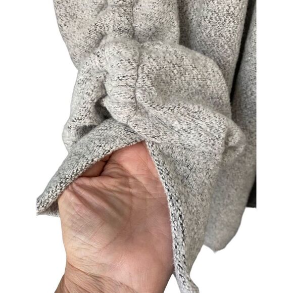 Hazel boutique women’s knit ruched sleeve open front cardigan size large - Picture 6 of 7